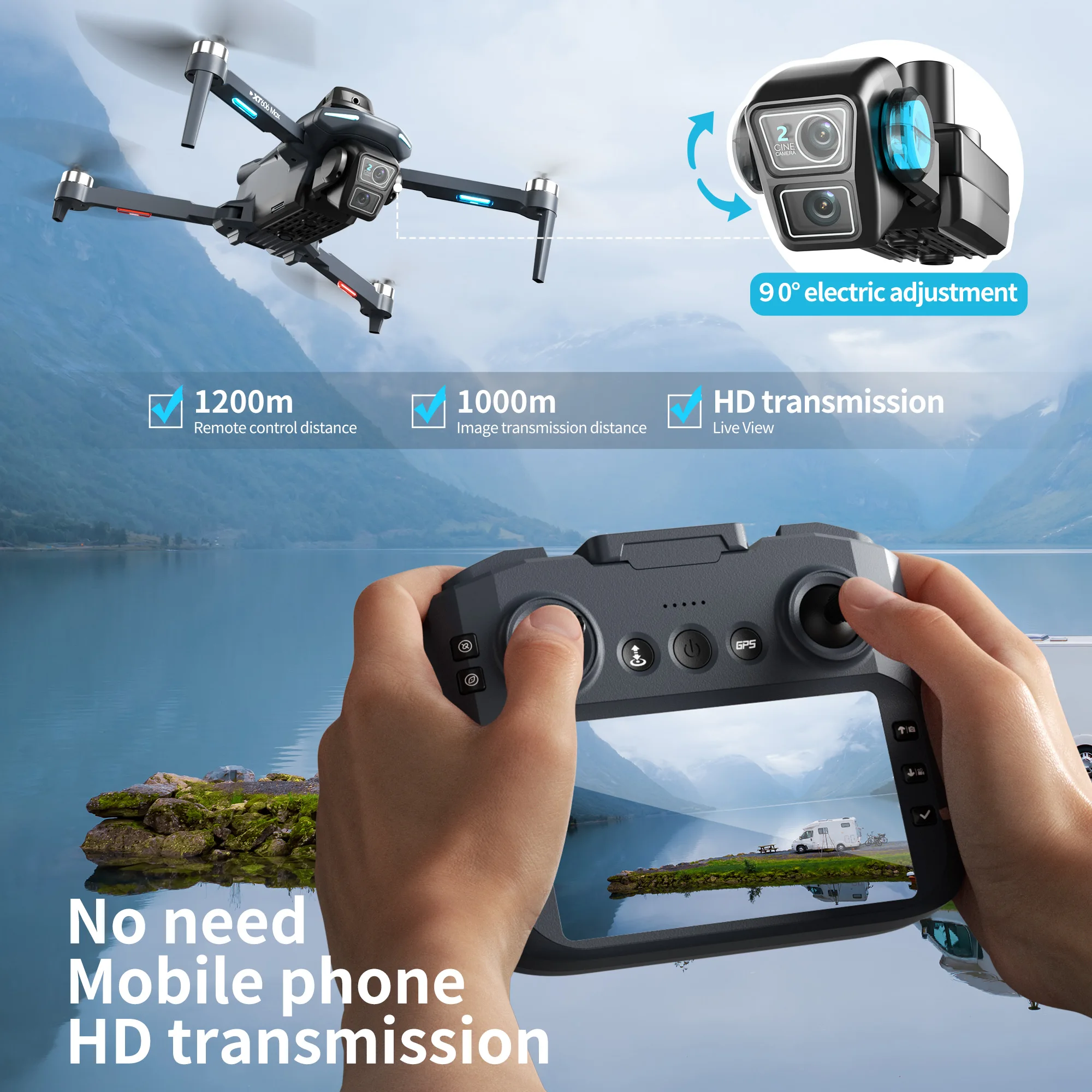 Original XT606 MAX GPS-Drohne  – Drone Photogrammetry Bewertung und Preis